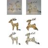 Christmas Luminous Elk Statue Iron Artwork for Bedroom Themed Party Holidays