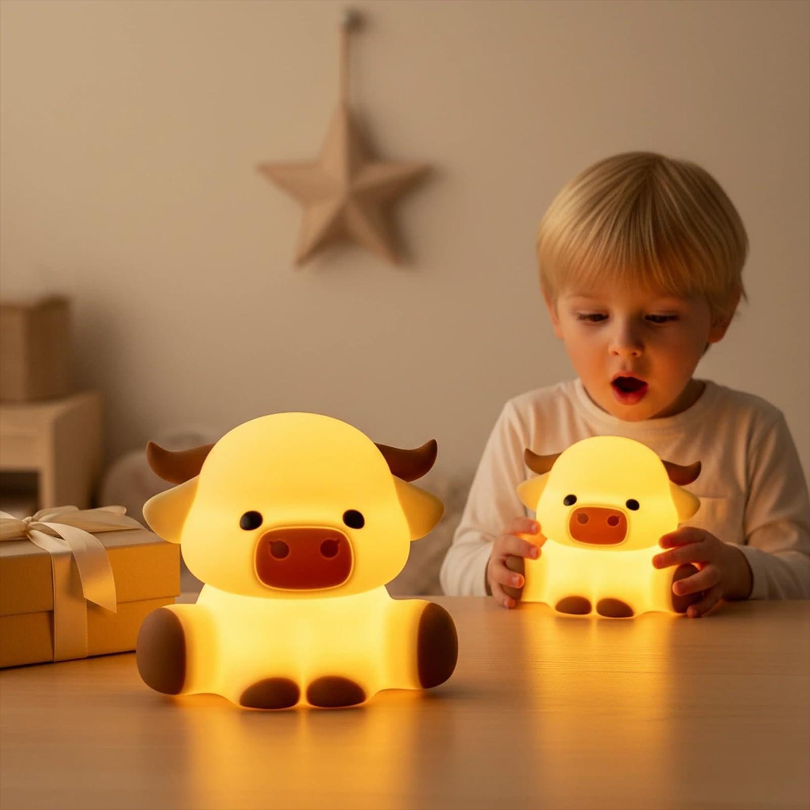 

Cow Light Touch Control Cute Dimmable Lamp 3 Brightness Settings Silicone Night Light For Children Teens Adults Boys Girls Women China Mainland