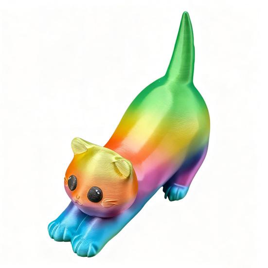 

Cute Cat Phone Stand Multi-Functional Desktop Holder for Mobile Phones Decorative PLA Plastic Stand for Streaming And Video Calls C