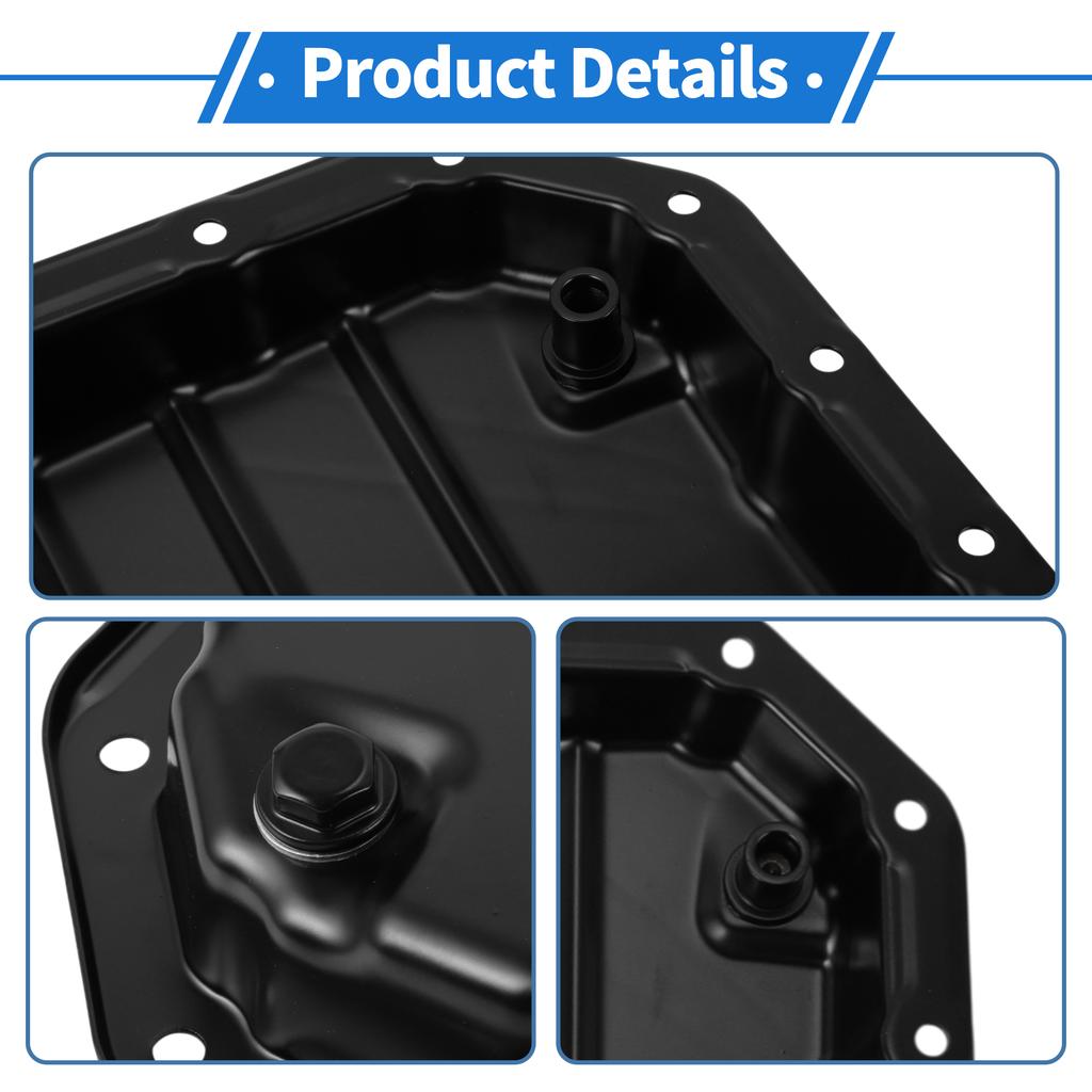 X Autohaux 1 Pc No.3510620032 Engine Oil Pan for Toyota RAV4 2015 Steel Black