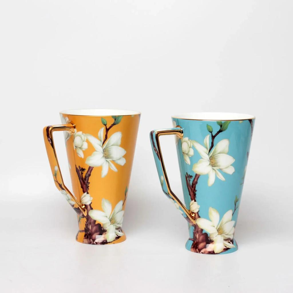 High Bone China Mug Large Capacity Water Cup New Chinese Couple Cup Coffee Cup with Phnom Penh Gift Coffee Mug  Coffee Cups