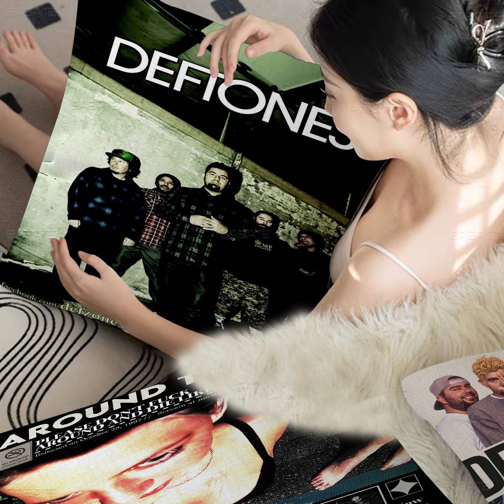 Classic Band D-Deftones Office Cushion Pillowcase Car Cushion Cover45X45CM Lumbar Pillowcase Sofa Pillowcover