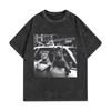 Lustige Katzenbande Meme Grafik T-Shirts Herren Damen Mode Vintage Gewaschene T-Shirts Sommer Hohe Qualität Baumwolle Oversize T-Shirts