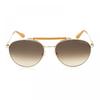 Tom Ford Sunglasses Aviator Full Rim  Rose Gold Frame And Brown Gradient Lens Ft033828f Gold