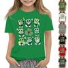 Children's Round Neck Casual Saint Patrick Printed Short Sleeve T-Shirt