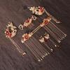 Vintage Bridal Headpiece Set Gorgeous Jewelry Headwear Tassel Hairpins Wedding Headpieces Chinese Phoenix Crown Headpieces