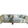 Vintage Embroidered All-Cotton Sofa Cushion with Non-Slip Lace, Four Seasons Universal Cover