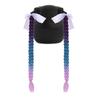 2pcs Motorcycle Helmets Ponytail with Bowknot Detachable Suction Cup Helmets Pigtail Universal Helmets Braid Multi Color