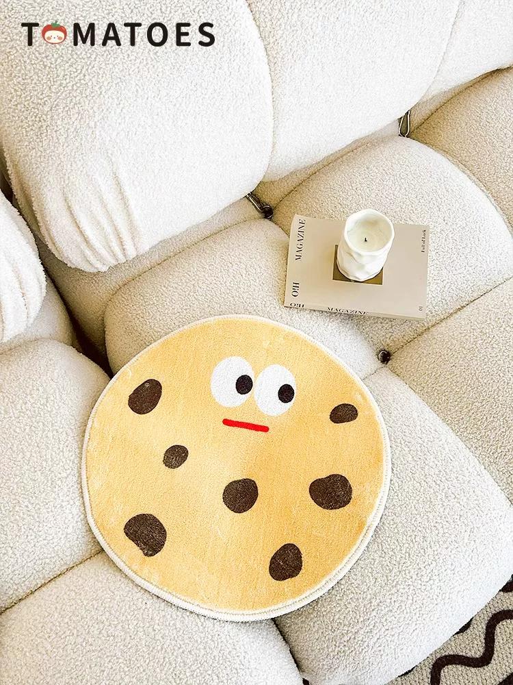Cartoon Plush Round Rug Water-Absorbent Non-Slip Bathroom Mat Soft Children's Bedroom Bedside Carpet Home Decoration