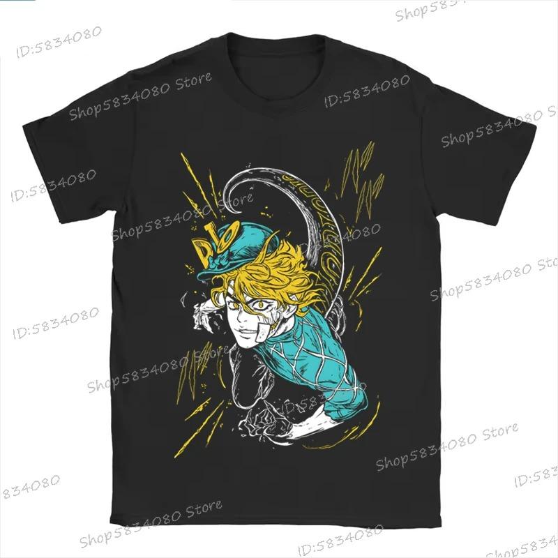 Streetwear Jojo Bizarre Adventure T-shirts for Men Anime Manga Fashion Casual Tops Anime JOJO Men's Street Cool T-Shirt Tops