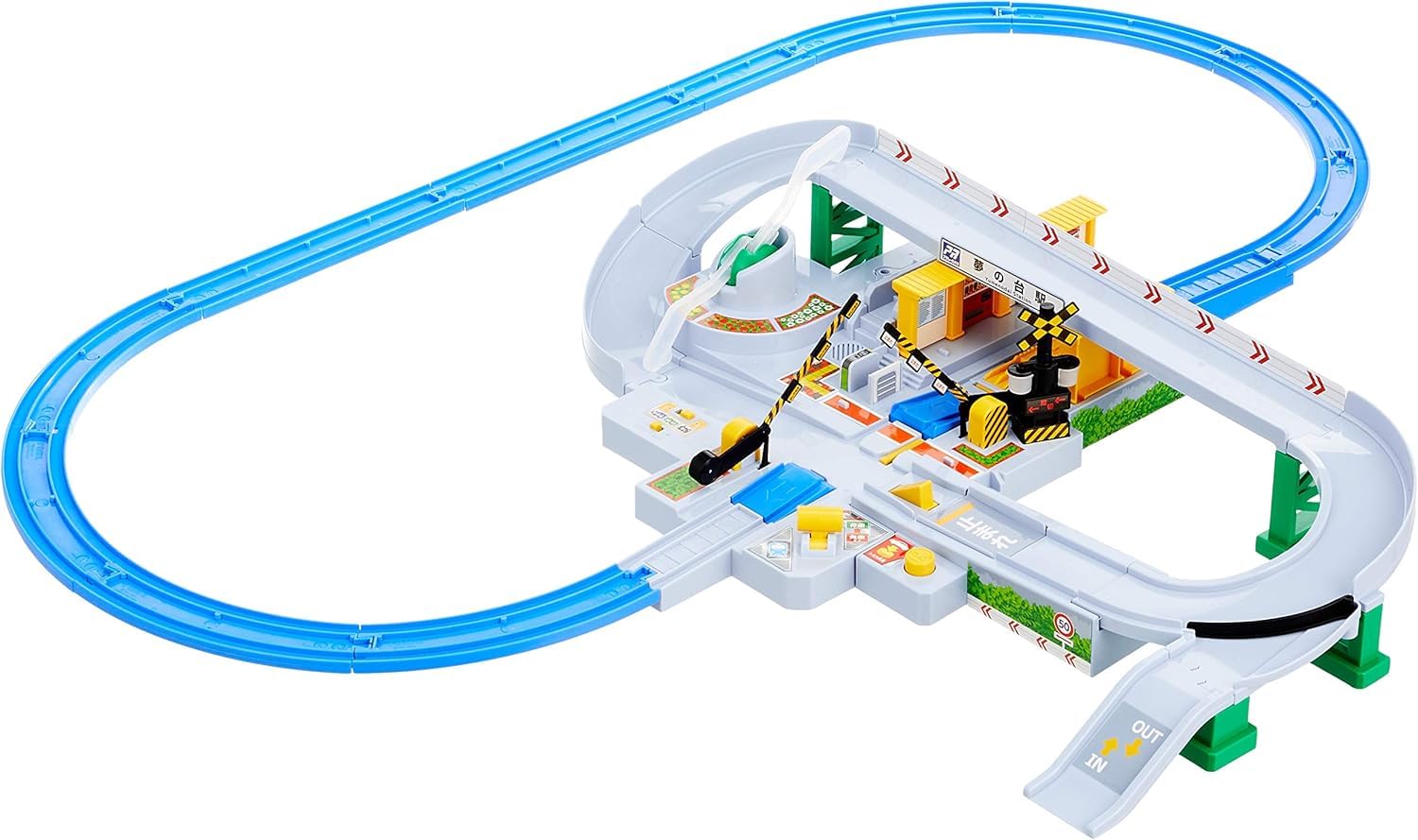 Plarail Takara Tomy Tomica Kankan Railroad Crossing Set -