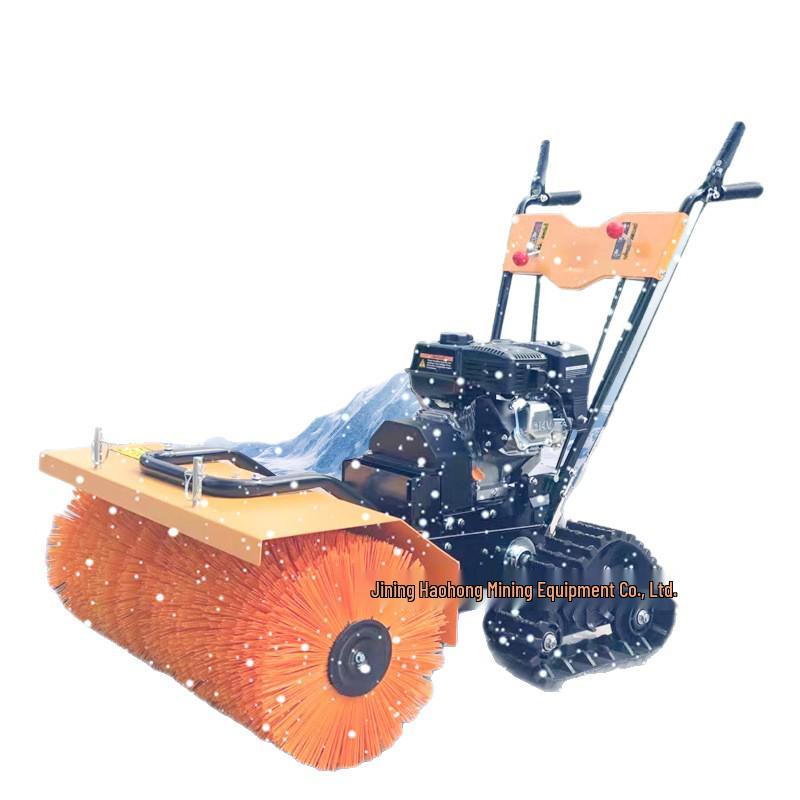 Manual Push Gas Snow Blower: Winter Road Snow Remover & Sweeper 3-in-1