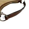 PRADA Logo jacquard Handbag canvas khaki Women BR3423 Used