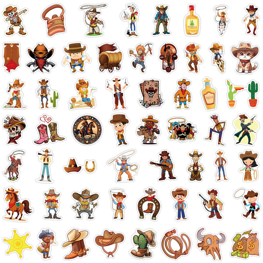 55 New Cowboy Denim Doodle Stickers Decorate Laptop Suitcase Mobile Phone DIY Stickers