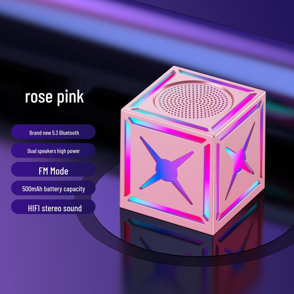 Wireless Bluetooth Speaker with Powerful Bass and RGB Lights for Outdoor Use