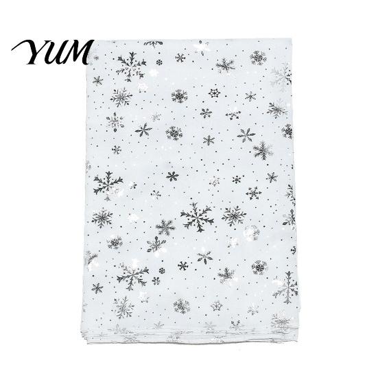 Feiertags-Accessoire Glitzernd Funkelnd Folien-Schneeflocken-Print Schal für Damen, Weihnachten Warm Hals-Thema Schal Wickel, Herbst Winter Leicht