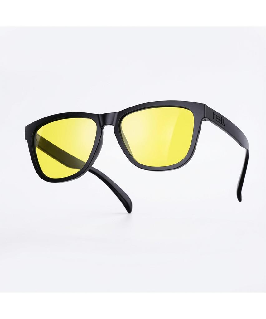 Pilli Neon Sports Sunglasses L Size (Shiny Black Yellow Photochromic)