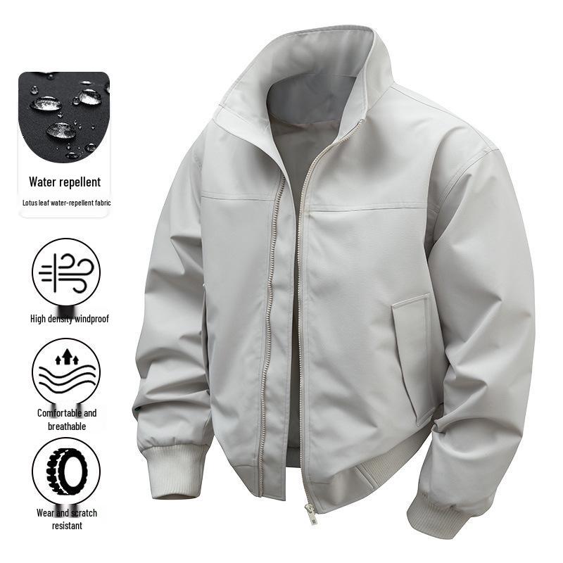 Męska kurtka bomberka retro ze stójką - Kolekcja Wiosna/Jesień