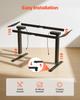 Standing Desk Frame Dual Motor, Electric Adjustable 104-160 Cm Extension Length, 4 Memory Height Settings, Stand Up Table Legs, Sit To Stand Desk Leg