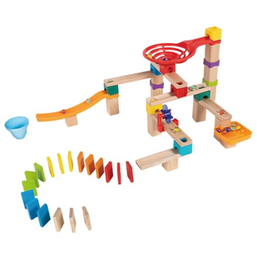 Hape Перестраиваемый катящийся слайдер Базовый набор, для детей от 3 лет, Деревянная игрушка-горка, E8862