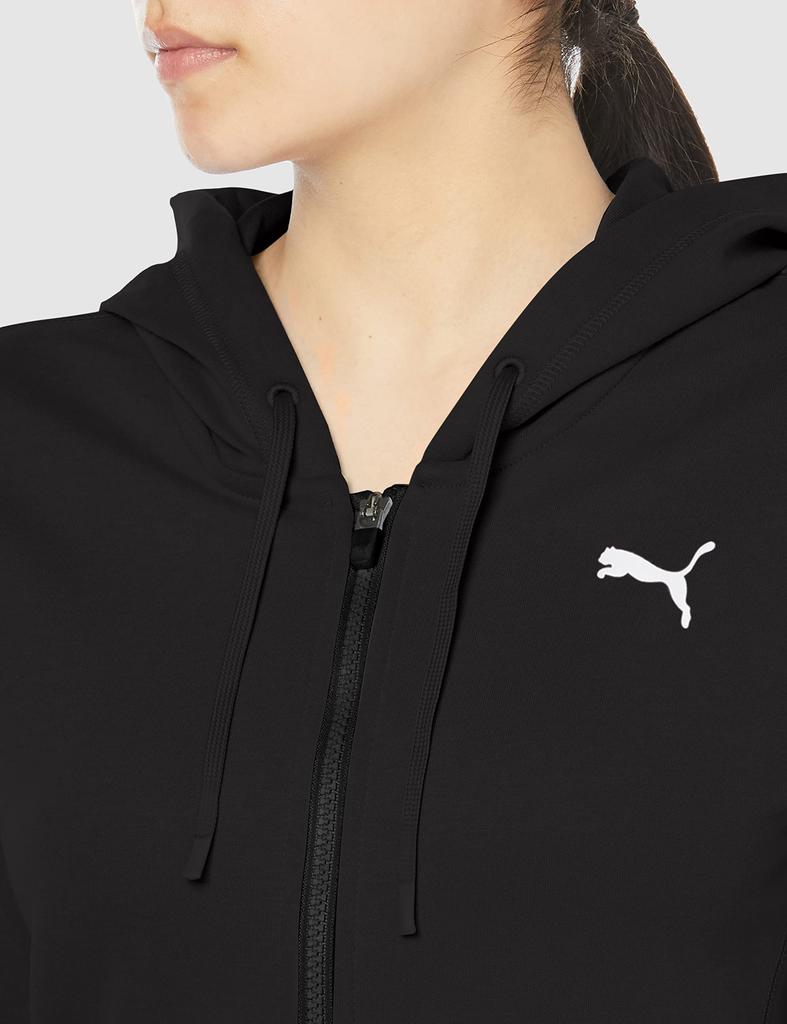 Puma MODERN SPORTS UV 2023 Black Size S Full-Zip Hoodie, Moisture-Wicking, Quick-Drying, Protection, 674957, Women's, Spring/Summer Color, (01),