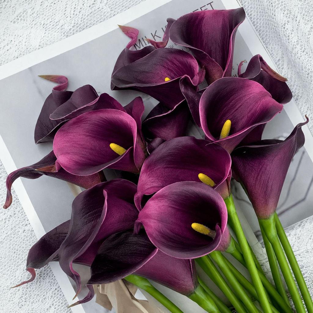 Mini Calla Lily Faux Flower Wedding Bouquet and Home Decor Prop