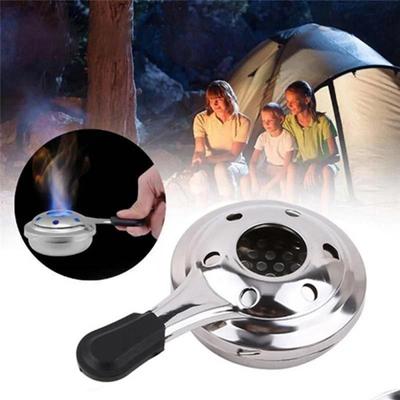 Outdoor Alkoholkocher Brenner Set Outdoor Picknick Camping Edelstahl Tragbarer Alkoholkocher Brennstoffkocher Brenner mit Griff