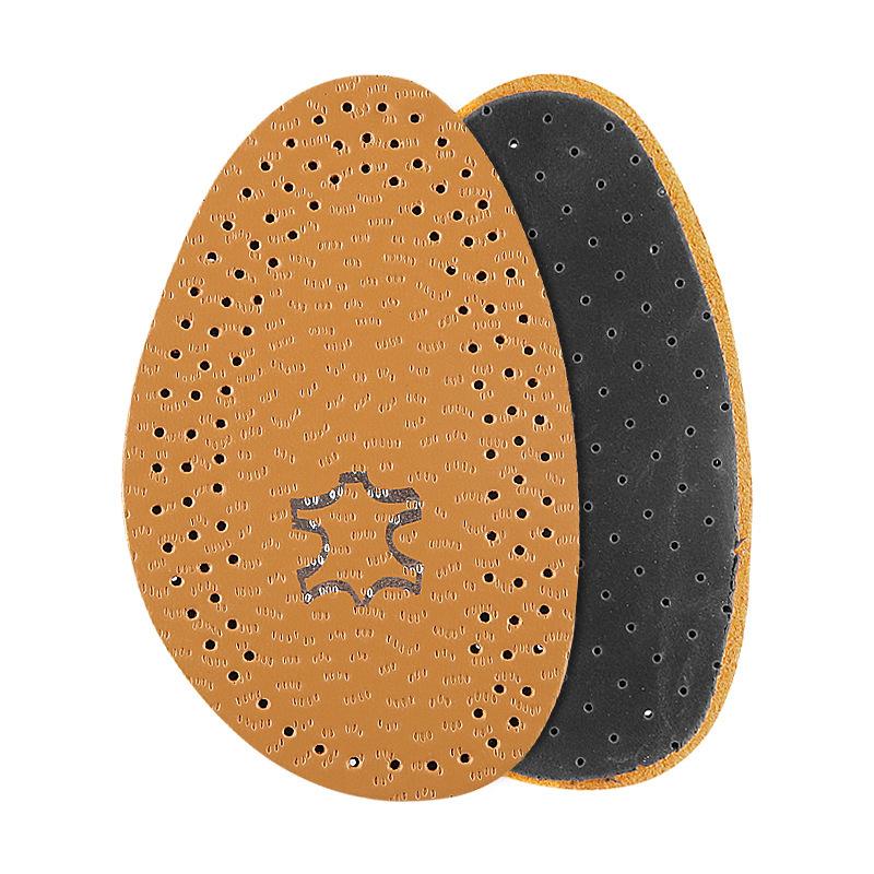 

Leather Half-size Pad, High-heeled Insole, Thickened Cowhide Leather Shoes, Cowhide Sweat-absorbing and Breathable Leather Latex Forefoot Pad L (size 40-45) коричневий