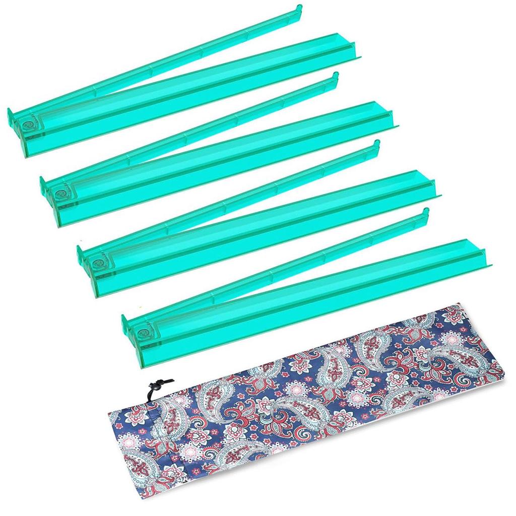 American Mahjong Rack Set with 17.5" Push Ruler and Storage Bag