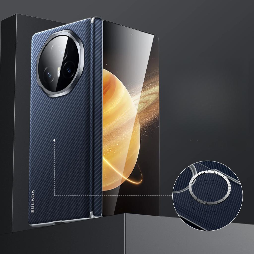 For OPPO Find N5 Magsafe Case Luxury Classic Skin Friendly Frosted Folding Hinge Leather Magnetic Cover Shockproof Accessories