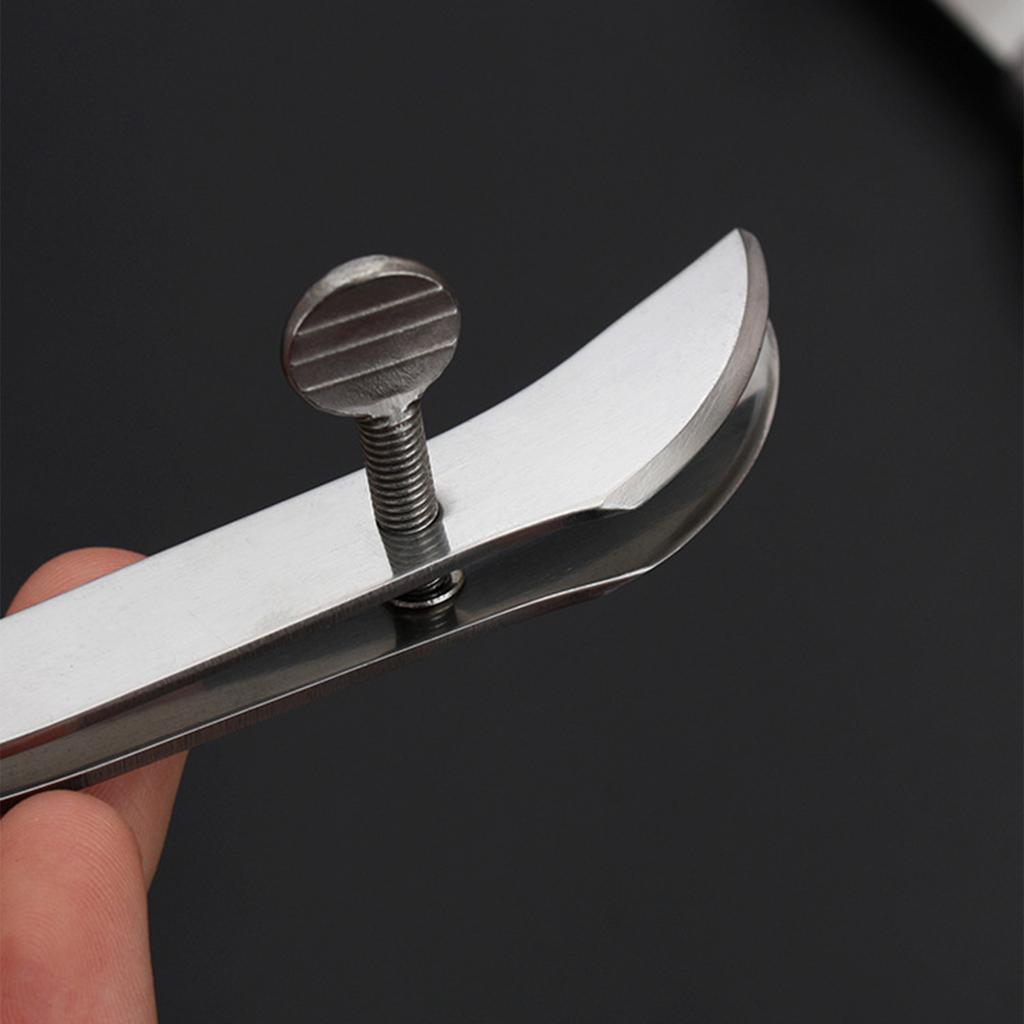 Wood Handle Leather Edging Creaser Tool Adjustable Leather Scriber Tool Leather Working Tool for Leather Craft Stitching