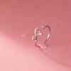 Sweet Diamond Bow Ring Trendy Daily Versatile Fashion Personalized Index Finger Open Ring
