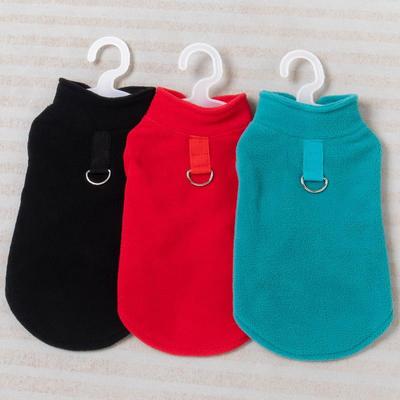 Dicker Polarfleece-Hundesweatshirt mit Leinenbefestigung – universelle Haustierkleidung für Herbst und Winter