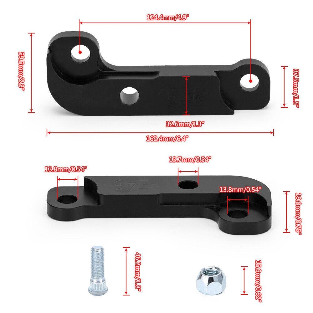 Aluminium Steering Lock Adapter for BMW E36 Increasing Turn Angle Drift Lock Kit