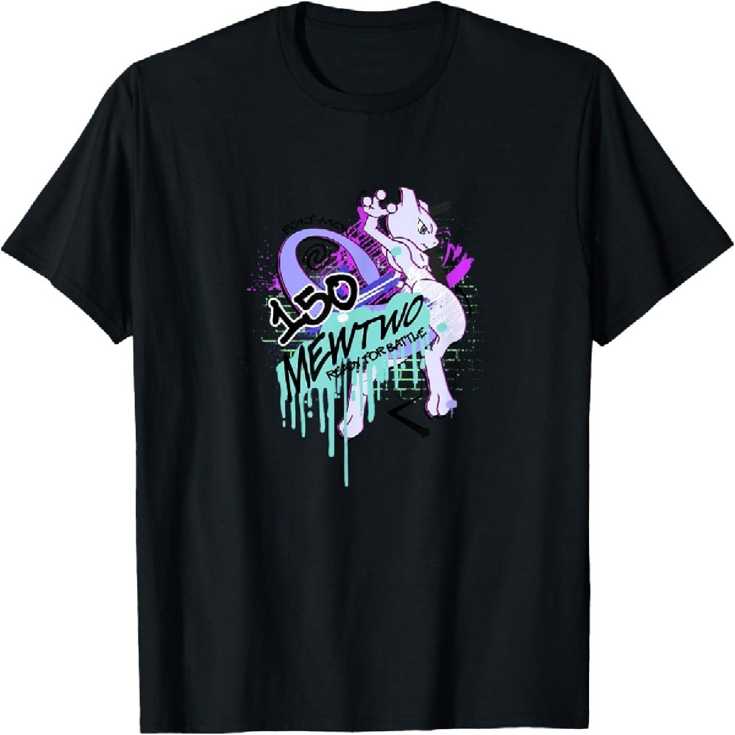 Pokémon Graffiti Mewtwo 150 Original Ready For Battle T-Shirt XXXXXL разноцветный