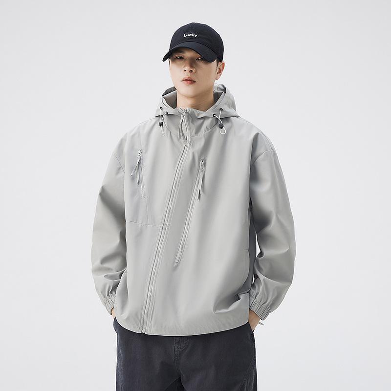 Autumn Jacket Hooded Jacket Men's Autumn Outdoor Windproof Waterproof Tide Brand Tooling Mountaineering Jacket