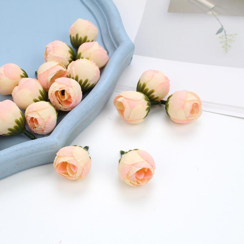 20Pcs Silk Rose Heads Artificial Flowers for Wedding Party Home Decor Diy Craft Wreath Making Fake Flower Gift Set