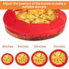 CARGEN Pie Crust Shield, Adjustable Pie Crust Covers for Edges of Pie Silicone Pie Crust Protectors when Baking Pie Baking Accessories 2 Pieces Red