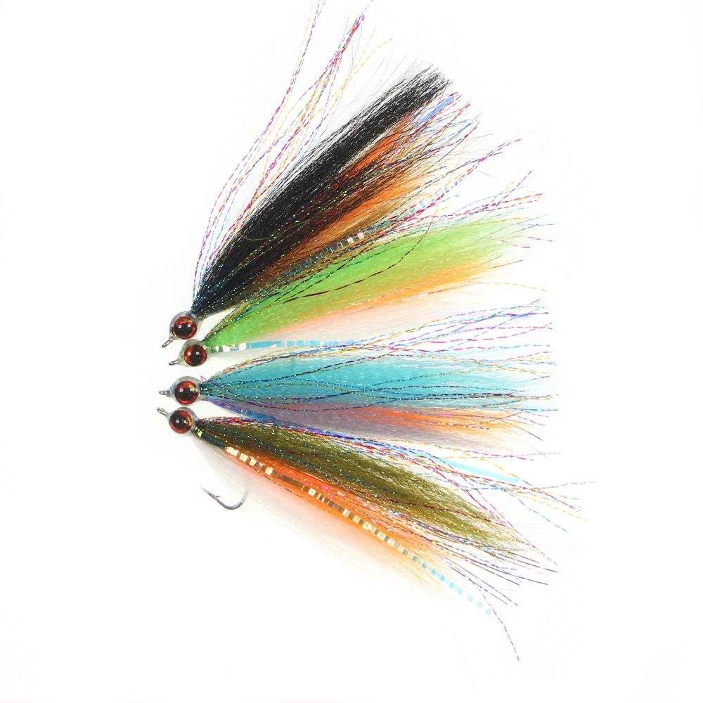 1PC 3D Epoxy Fish Eyes Minnow Streamer Synthetic Fiber Artificial Bait Trout Bass Salmon Bluefish Tarpon Steelhead Fishing Lure