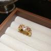 Medieval Vintage Zircon Texture Open Ring Niche High-end Index Finger Ring Light Luxury Personality Temperament Jewelry