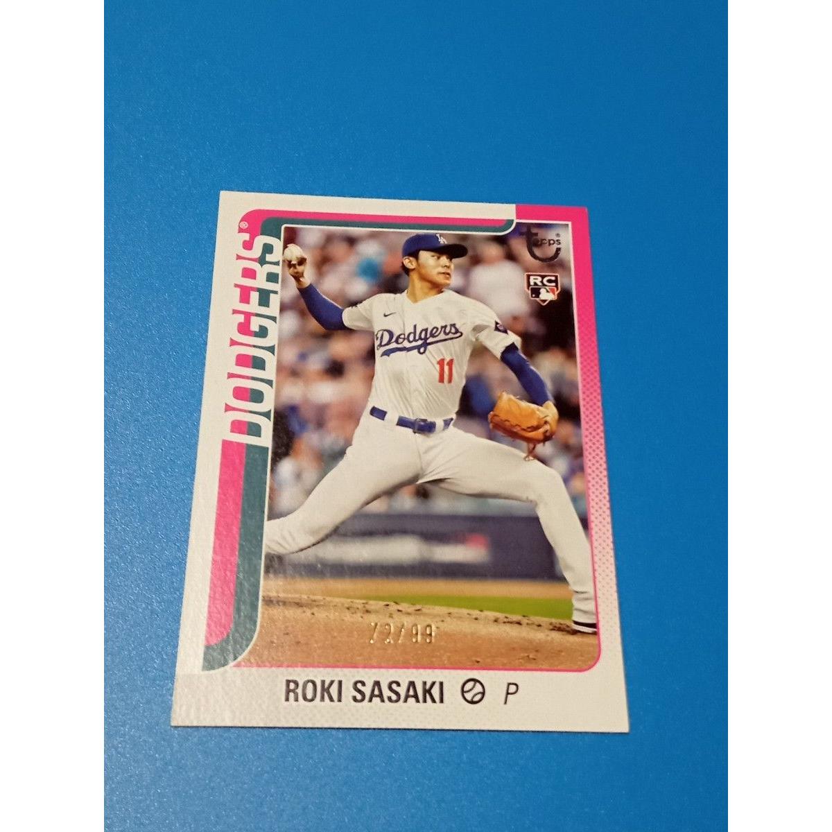 Used Aki Sasaki MLB 2025 Topps Series2 Vintage Stock 72/99