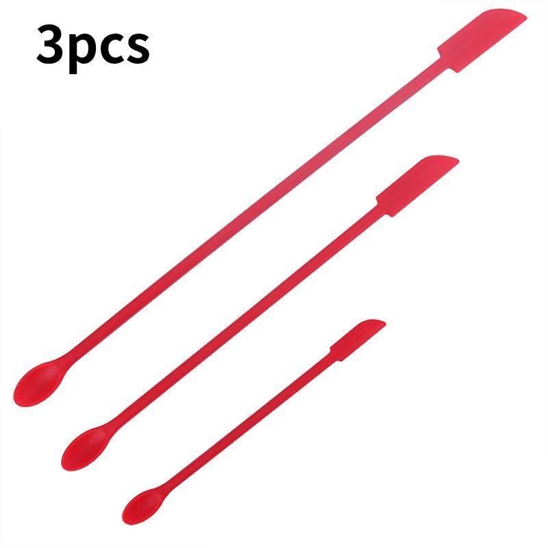 Mini Spatula Silicone Jar Scraper Scoop Tip Long Spatula Cosmetic Tool Bottle