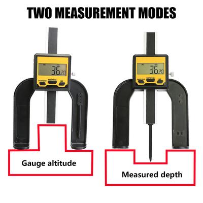 Digital Depth Gauge High Precise Aluminum Alloy With Magnetic Base Suitable For Woodworking Engineering Easy Portability