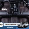 Car Floor Mats For Subaru Forester SJ 2018 2017 2016 2015 2014 2013 Auto Leather Carpet Pads Vehicle Full Set Foot Matts Rugs