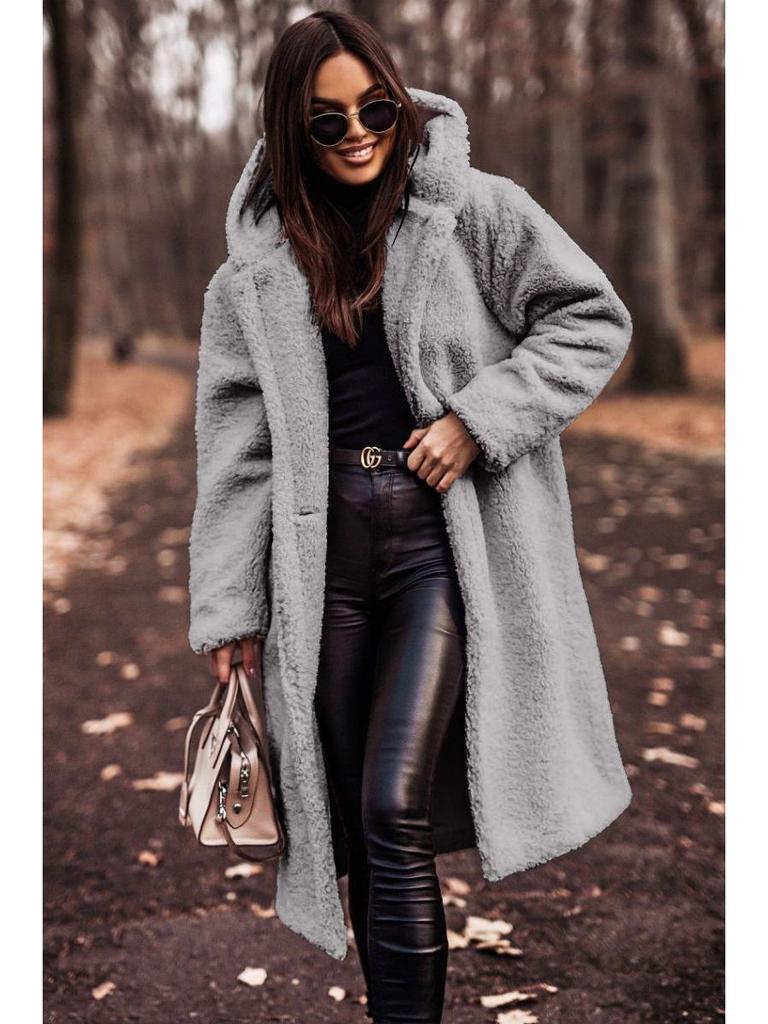 Cappotto Lungo da Donna Autunno/Inverno 2024 in Misto Lana Monocolore