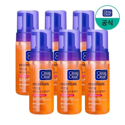 Clean&Clear Essential Facial Foaming Cleanser, 150ml, 6 Pcs.