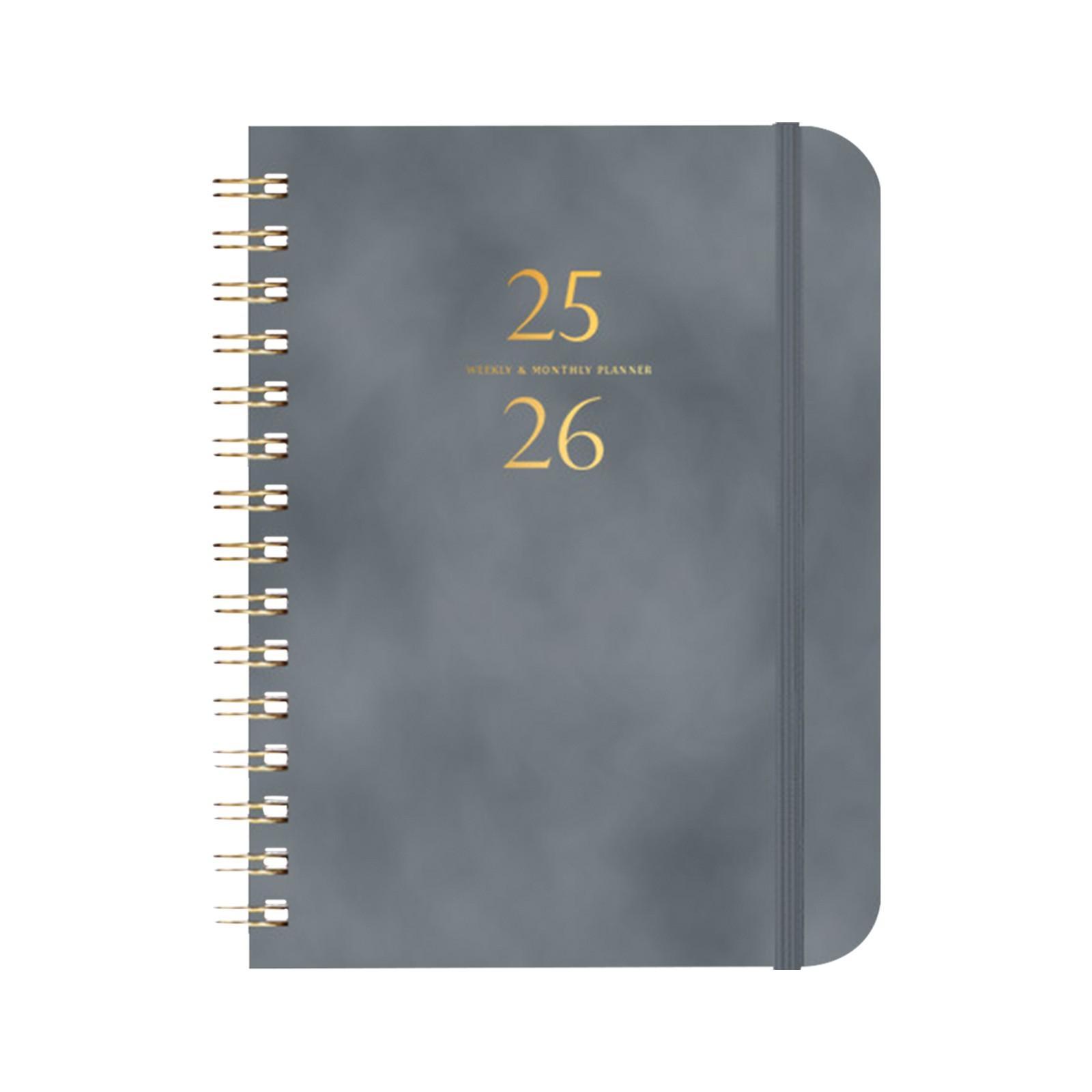 

Денний планувальник, Календар-планувальник з твердою обкладинкою з роздільниками, Анотовані сторінки для студентів, вчителів, академічний тижневий та місячний шкільний органайзер One Size