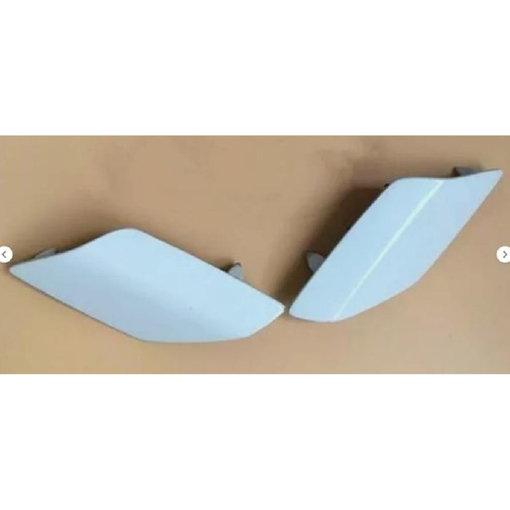 PAIR White Front Headlight Washer Cover Cap NEW For 2010-2014 VW Golf GTI MK6