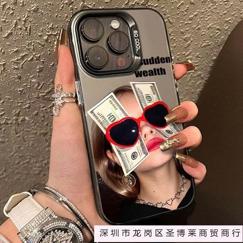 New European and American applicable iphone16 mobile phone case Apple 15promax/14 creative 13pro12 sunglasses 11xr