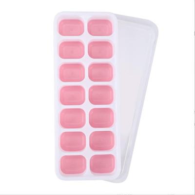 Podnosy na kocky ľadu Opätovne použiteľná silikónová forma na kocky ľadu Výrobník ľadu na ovocie s odnímateľným vekom odolným voči poliatiu Kuchynské náradie